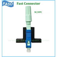 FASO 10Pcs SC/UPC Fiber Optic Fast Connector Singlemode FTTH Optical Fiber Quick Connector 0.3dB Blu
