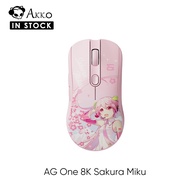 Akko AG One 8K Sakura Miku Gaming Tri-mode Mouse with the PAW3395 sensor, 8K Hz polling rate , 8 adj
