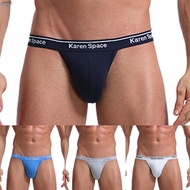Men's Sexy T Back G String Thong Briefs With Bulge Pouch Cotton Underwear