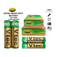 VTEC AA/AAA Battery Extra Heavy Duty 1.5V (1Box - 40Pcs)