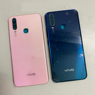 สีฟ้า/สีชมพู/สีแดง/สีม่วง6.4 สำหรับ Vivo Y15 2019 / Vivo Y12 2019ฝาหลังกล่องครอบฝาหลังอะไหล่เลนส์กระ