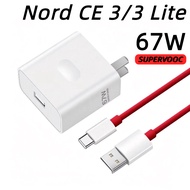 for OnePlus 67W SuperVOOC Fast Charger Adapter for OnePlus 8A Type-C Cable For OnePlus Nord CE3 Lite