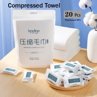 20Pcs Compressed Towel Thickened 80% Disposable Towel Disposable Face Towel Cotton Towel Trave Bath Face Travel Convenient