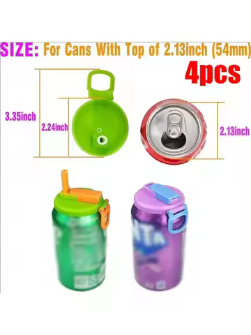 Travel Soda Lid Soda Lid Cover Reusable Silicone Soda Lids with Straws Bpa-free Covers for Standard 