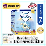 Nutricia Aptagro Step 3 1.8kg (Buy 3 box free 1 Ankou Container)