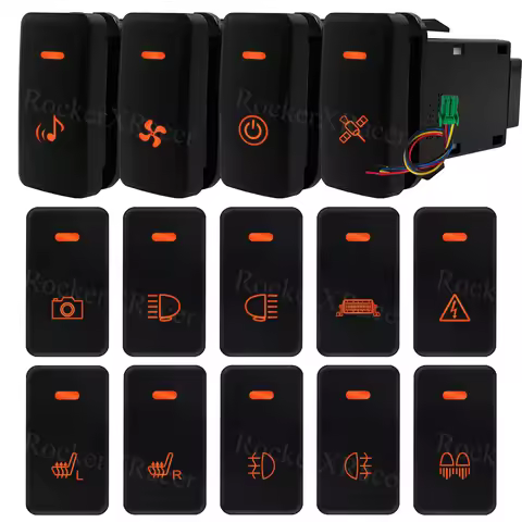 12V 3A Car Push Button Fan LED Light Bar Garage Opener Momentary Switch For Toyota 4Runner FJ Cruise