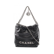 【二手】香奈兒 CHANEL 單背包 CHANEL 22 Mini 2WAY AS3980 黑色皮革 CHANEL22 Matelassé 迷你鏈條肩背包 女士二手 A