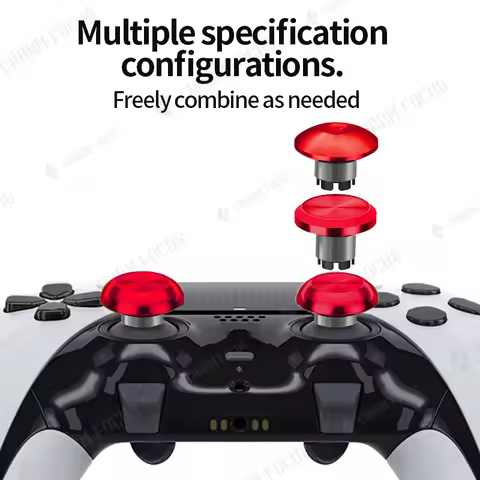 Metal Thumb Stick Accessory Kit for PS5 Dualsense Edge Controller, Custom Metal Analog Stick Joystic