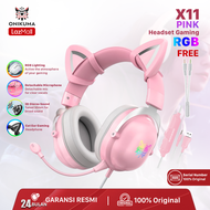 ONIKUMA X11 Headset Karakter Kucing - Cat Ears Gaming Headset Earphone Game Headphone
