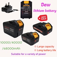 Battery Dewalt Rechargeable 10000/40000/68000 mAh universal lithium-ion battery For Cordless Electri