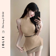 Slim Wool Gilet/West with Belt