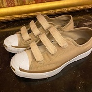 Converse 休閒鞋 Jack Purcell 穿搭 基本款 開口笑 魔鬼氈 帆布 女鞋#5.5
