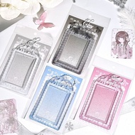 Bowknot Cream Edge Transparent PVC Card Holder 10cm Small Card Storage Case Storage Case Gu Mei 12cm