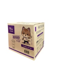 แก้วพลาสติก PP ทรงเรียบใส ขนาด 16 oz. ปาก 95 mm. [ยกลัง 1000 ชิ้น] #ตราแมวกาโต้