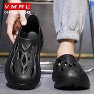 VMAL รองเท้าแตะสำหรับผู้ชายแบบเจาะรูกลางแจ้งในสวนแฟชั่นรองเท้าใส่สบายกันลื่นทนทานต่อการสึกหรอรองเท้า
