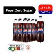 Pepsi Zero Sugar Cola Soda (12 x 1.5L) - Carton