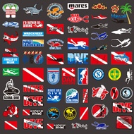 Diving Logo Sticker Brand Decorative Sticker Phone Stickers Notebook Journal Painted Crystal Label S