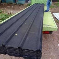 Seng Spandek Spandeck Gelombang Besar Lebar 75 cm Tebal 0.3 mm Hitam - 6 Meter 6 Meter