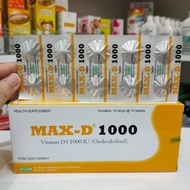 suplemen max vitamin d 1000 iu - max vitamin d 1000 iu 1 strip 10