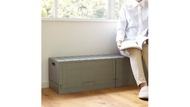 日本岩谷Iwatani Grid格子磚可堆疊摺疊收納椅 38.5L
