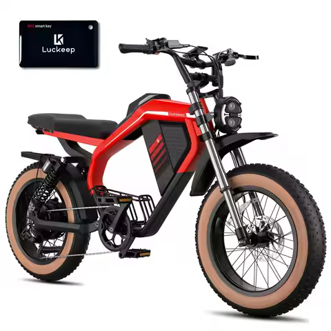 Electric Off-Road Bike Luckeep M5 Max 20x4" 2000W,37.5Mph,80Mile,52V 20Ah,7 Speed, Wide Tire All Ter