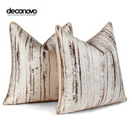 Satin Jacquard Throw Pillow Cover 45x45cm Faux Silk Gray Geometric Sofa Couch Cushion Cover 45x45cm 