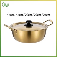 [Wishshopeelxl] Korea Ramen Pot Cookware Korean Instant Noodle Pot for Camping Picnic Stew