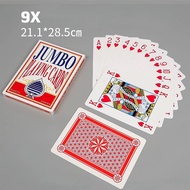 6x Giant Jumbo Poker Cards Casino Full Deck Oversized Playing Card Big Size Poker Cards High Quality