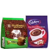 OLDTOWN White Coffee Hazelnut 15's + Cadbury Hot Chocolate Drink 15's