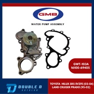 GMB WATER PUMP ASSY FOR TOYOTA HILUX SR5 5VZFE (02-04) LAND CRUISER PRADO (95-02) GWT-103A