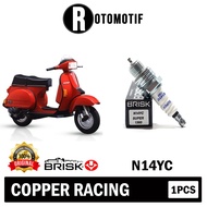 Vespa 2-stroke Excel Exclusive 150 Short Thread Spark Plug Brisk Copper N14YC