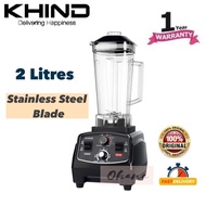 KHIND BL2000P BLENDER PRO HEAVY DUTY COMMERCIAL 2L/ PENGISAR JUG MIXER ICE JUICE EXTRACTOR 搅拌机/BLEND