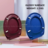 ◈❣CJ Heavy-Duty Toilet Seat Cover Colour Plastic Plastik Jamban Duduk Tandas Penutup Tandas with Screws 马桶盖白色 彩色