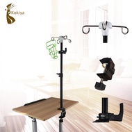 [kokiya] Drip Bag Stand, Feeding Tube Holder, Portable Home Care, IV Pole Table Clamp
