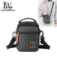Louiswill túi đeo mini nam Túi Nam Túi Đeo Chéo không thấm nước Nam Túi Dây lưng đa chức năng Vải Ox