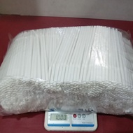 Bent white straws by the kilo, size 6ml/one kilo