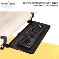 Under-Desk Keyboard Tray ★ Clamp-On ★ Sliding Keyboard Tray ★ Ergonomic Keyboard Tray ★ Space Saving