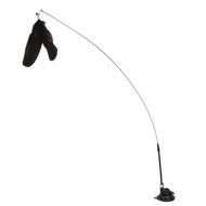 New Interactive Cat Feather Toy Feather Teaser Stick Wand Pet Retractable Feather Bell Refill Replac