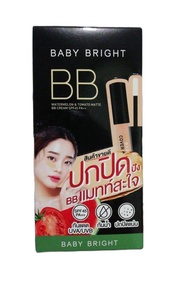 (6 ซอง)  ฺBaby Bright Watermelon &amp; Tomato Matte BB CREAM SPF45 PA++บีบีครีม แตงโม เบบี้ไบร์ท