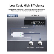 POE Repeater Plastic POE Repeater 2 Port Waterproof IP66 10/100Mbps 1 to 2 with IEEE802.3Af/At 48V O