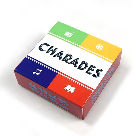 Mini 50 Cards Charades Game Portable Camping and Holiday Games For Adults and Family After Dinner Am