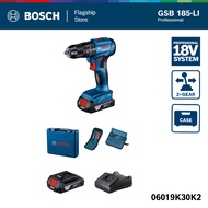 Bosch สว่านกระแทกไร้สาย 4 หุน 18V Brushless motor อุปกรณ์เสริม 23 ชิ้น รุ่น GSB 185-LI