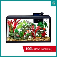 [Resun] 109L Grand Starter Aquarium Tank for Tropical Fishes Goldfish Flowerhorn complete with LED L