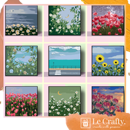 [LECRAFTY] Craft 20x20cm DIY Landscape Wall Art Paint By Numbers Cute Cartoon on Canvas Colour