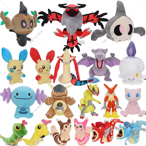 27 Styles Pokemon Plush fit Series Yveltal Lucario Aerodactyl Milotic Bidoof Dialga Garchomp Kangask