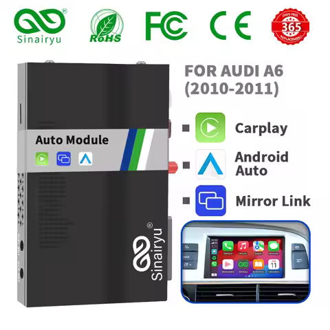 Wireless Android Auto Interface for Audi A6 C6 A7 C7 2010-2011 Q7 2010-2015 With Apple CarPlay AirPl