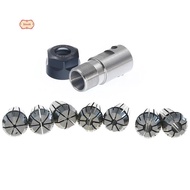 1Set C25 ER20 +7Pcs 3 -12mm Collet Chuck Motor Shaft Extension Rod Spindle Collet Lathe Tools Holder
