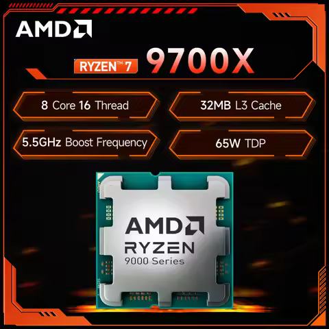 AMD Ryzen 7 9700X 8-Core 16-Thread R7 9700x 5.5GHz 40MB Game Cache Socket AM5 NEW 4NM TDP 65W Gaming