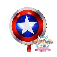 AVENGER HEROES CAPTAIN AMERICA SHIELD CHARACTER FOIL BALLOONS / CAPTAIN AMERICA SHIELD