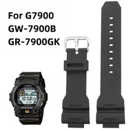 Silicone Rubber Watch Band Strap Fit For Casio G Shock G-7900sl GW-7900b GR-7900NV Replacement Black Waterproof Watchbands Accessories 16mm